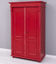 Casa Padrino Landhausstil Shabby Chic Kleiderschrank Antik Rot 110 x 58 x H. 180 cm - Massivholz Schlafzimmerschrank mit 2 T�ren - Schlafzimmer M�bel - Shabby Chic M�bel - Landhausstil M�bel