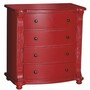 Casa Padrino Landhausstil Kommode mit 4 Schubladen Rot 80 x H. 100 cm - Landhausstil M�bel 