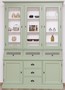 Casa Padrino Landhausstil K�chenschrank Hellgr�n / Wei� 164 x 50 x H. 226 cm - 2-teiliger Massivholz Esszimmer Schrank - Landhausstil Esszimmer M�bel
