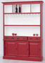 Casa Padrino Landhausstil Massivholz Barschrank Antik Rot / Wei� 151 x 36 x H. 210 cm - Massivholz Weinschrank im Landhausstil - Massivholz Bar M�bel - Landhausstil Bar M�bel
