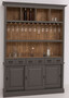 Casa Padrino Landhausstil Massivholz Barschrank Dunkelgrau / Braun 151 x 36 x H. 210 cm - Massivholz Weinschrank im Landhausstil - Massivholz Bar M�bel - Landhausstil Bar M�bel