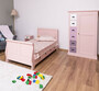 Casa Padrino Landhausstil Massivholz Kinderzimmer M�bel Set Rosa / Wei� / Lila - 1 Einzelbett & 1 Kleiderschrank & 1 Nachttisch - Landhausstil M�bel