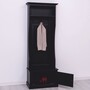 Casa Padrino Landhausstil Garderobe Schwarz 80 x H. 210 cm - Garderoben M�bel
