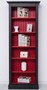 Casa Padrino Landhausstil Massivholz B�cherschrank Schwarz / Rot H. 210 cm - Landhausstil M�bel