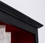Casa Padrino Landhausstil Massivholz B�cherschrank Schwarz / Rot H. 210 cm - Landhausstil M�bel
