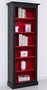 Casa Padrino Landhausstil Massivholz B�cherschrank Schwarz / Rot H. 210 cm - Landhausstil M�bel