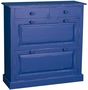 Casa Padrino Landhausstil Massivholz Schuhschrank Antik Blau 103 x 35 x H. 105 cm - Landhausstil Garderobenm�bel