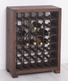 Casa Padrino Landhausstil Massivholz Weinschrank Braun / Schwarz 68 x 35 x H. 68 cm - Massivholz Weinregal im Landhausstil - Massivholz Bar M�bel - Landhausstil Bar M�bel