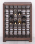 Casa Padrino Landhausstil Massivholz Weinschrank Braun / Schwarz 68 x 35 x H. 68 cm - Massivholz Weinregal im Landhausstil - Massivholz Bar M�bel - Landhausstil Bar M�bel