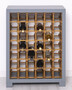 Casa Padrino Landhausstil Massivholz Weinschrank Grau / Naturfarben 68 x 35 x H. 68 cm - Massivholz Weinregal im Landhausstil - Massivholz Bar M�bel - Landhausstil Bar M�bel