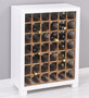 Casa Padrino Landhausstil Massivholz Weinschrank Wei� / Naturfarben 68 x 35 x H. 68 cm - Massivholz Weinregal im Landhausstil - Massivholz Bar M�bel - Landhausstil Bar M�bel