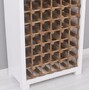Casa Padrino Landhausstil Massivholz Weinschrank Wei� / Naturfarben 68 x 35 x H. 200 cm - Massivholz Weinregal im Landhausstil - Massivholz Bar M�bel - Landhausstil Bar M�bel