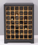 Casa Padrino Landhausstil Massivholz Weinschrank Schwarz / Naturfarben 68 x 35 x H. 68 cm - Massivholz Weinregal im Landhausstil - Massivholz Bar M�bel - Landhausstil Bar M�bel