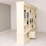 Casa Padrino Landhausstil Raumteiler B�cherschrank Creme 260 cm - Landhausstil M�bel