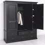 Casa Padrino Landhausstil Schlafzimmer Schrank Schwarz 174 cm - Schlafzimmer M�bel