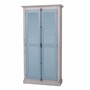 Casa Padrino Landhausstil Schlafzimmer Schrank Grau / Blau 109 cm - Schlafzimmer M�bel