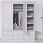 Casa Padrino Landhausstil Schlafzimmer Schrank Hellgrau 174 cm - Schlafzimmer M�bel