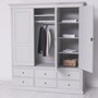 Casa Padrino Landhausstil Schlafzimmer Schrank Hellgrau 174 cm - Schlafzimmer M�bel
