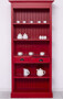 Casa Padrino Landhausstil Shabby Chic Schrank Antik Rot 91 x 39 x H. 197 cm - Landhausstil Esszimmer Schrank - Massivholz M�bel - Landhausstil Shabby Chic M�bel