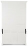 Casa Padrino Landhausstil Schrank mit Leiter Antik Wei� 143,5 x 40,6 x H. 233,7 cm - B�cherschrank - Regalschrank - Wohnzimmerschrank - B�roschrank - Landhausstil M�bel