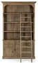 Casa Padrino Landhausstil Schrank mit Leiter Braun 143,5 x 40,6 x H. 233,7 cm - B�cherschrank - Regalschrank - Wohnzimmerschrank - B�roschrank - Landhausstil M�bel