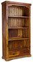 Casa Padrino Landhausstil B�cherschrank Braun / Naturfarben 100 x 35 x H. 185 cm - Massivholz Schrank - Regalschrank - Wohnzimmerschrank - B�roschrank - Landhausstil M�bel