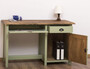 Casa Padrino Landhausstil Schreibtisch Gr�n / Dunkelbraun 130 x 60 x H. 78 cm - Massivholz Sekret�r im Landhausstil - B�ro M�bel - Massivholz M�bel - Landhausstil M�bel