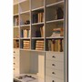 Casa Padrino Landhausstil Schreibtisch mit B�cherschrank Creme 210 x 60 x H. 240 cm - B�ro M�bel