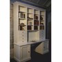 Casa Padrino Landhausstil Schreibtisch mit B�cherschrank Creme 210 x 60 x H. 240 cm - B�ro M�bel