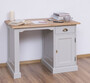 Casa Padrino Landhausstil Schreibtisch Grau / Naturfarben 110 x 70 x H. 78 cm - Massivholz Sekret�r im Landhausstil - B�ro M�bel - Massivholz M�bel - Landhausstil M�bel