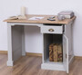 Casa Padrino Landhausstil Schreibtisch Grau / Naturfarben 110 x 70 x H. 78 cm - Massivholz Sekret�r im Landhausstil - B�ro M�bel - Massivholz M�bel - Landhausstil M�bel