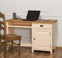 Casa Padrino Landhausstil Schreibtisch Creme / Braun 130 x 60 x H. 78 cm - Massivholz Sekret�r im Landhausstil - B�ro M�bel - Massivholz M�bel - Landhausstil M�bel