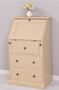 Casa Padrino Landhausstil Sekret�r Kommode Beige 65 x 45 x H. 110 cm - Massivholz Schrank mit 5 Schubladen - Massivholz M�bel - Landhausstil M�bel