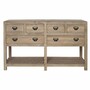 Casa Padrino Landhausstil Massivholz Sideboard mit 6 Schubladen Naturfarben 150 cm 