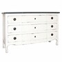 Casa Padrino Landhausstil Shabby Chic Kommode mit 3 Schubladen Antik Wei� / Schwarz 130 cm 