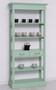 Casa Padrino Landhausstil Schrank Mintgr�n / Wei� 91 x 39 x H. 197 cm - Landhausstil Esszimmer Schrank - Massivholz M�bel - Landhausstil Shabby Chic M�bel