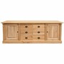 Casa Padrino Landhausstil Massivholz Sideboard mit 2 T�ren und 6 Schubladen Naturfarben 219 cm - Massivholz M�bel - Landhausstil M�bel