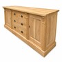 Casa Padrino Landhausstil Massivholz Sideboard mit 2 T�ren und 6 Schubladen Naturfarben 219 cm - Massivholz M�bel - Landhausstil M�bel