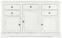 Casa Padrino Landhausstil Sideboard Antik Wei� 145 x 40 x H. 85 cm - Landhausstil Schrank mit 3 T�ren und 5 Schubladen - Landhausstil M�bel - Landhausstil Einrichtung