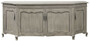 Casa Padrino Luxus Landhausstil Sideboard Grau 205 x 53 x H. 81 cm - Handgefertigter Massivholz Schrank mit 4 T�ren - Landhausstil M�bel - Luxus Qualit�t 