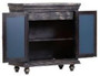 Casa Padrino Landhausstil Schrank Vintage Schwarz 90 x 43 x H. 100 cm - Massivholz Schrank mit 2 verspiegelten T�ren - Landhausstil M�bel