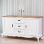 Casa Padrino Landhausstil Sideboard Wei� / Naturfarben 158 cm - Landhausstil M�bel