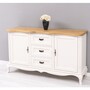 Casa Padrino Landhausstil Sideboard Wei� / Naturfarben 158 cm - Landhausstil M�bel