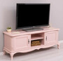 Casa Padrino Landhausstil TV Schrank Rosa 158 x 48 x H. 60 cm - Massivholz Sideboard - Landhausstil Wohnzimmer M�bel
