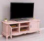 Casa Padrino Landhausstil TV Schrank Rosa 158 x 48 x H. 60 cm - Massivholz Sideboard - Landhausstil Wohnzimmer M�bel