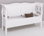 Casa Padrino Landhausstil Sitzbank Wei� 163 x 48 x H. 92 cm - Massivholz Bank mit Stauraum - Massivholz M�bel - Landhausstil M�bel - Landhausstil Einrichtung
