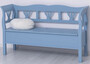 Casa Padrino Landhausstil Sitzbank Antik Hellblau 163 x 48 x H. 92 cm - Massivholz Bank mit Stauraum - Massivholz M�bel - Landhausstil M�bel - Landhausstil Einrichtung