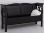 Casa Padrino Landhausstil Sitzbank Schwarz 163 x 48 x H. 92 cm - Massivholz Bank mit Stauraum - Massivholz M�bel - Landhausstil M�bel - Landhausstil Einrichtung