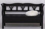 Casa Padrino Landhausstil Sitzbank Schwarz 163 x 48 x H. 92 cm - Massivholz Bank mit Stauraum - Massivholz M�bel - Landhausstil M�bel - Landhausstil Einrichtung