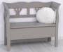 Casa Padrino Landhausstil Sitzbank Antik Grau 117 x 48 x H. 92 cm - Massivholz Bank mit Stauraum - Massivholz M�bel - Landhausstil M�bel - Landhausstil Einrichtung